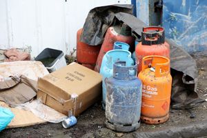 Rubbish, including sofa, mattresses, skip,  caravan and rubble has been dumped on Springvale Street , Ann Street and Ward Street in Willenhall in West Midlands.