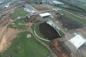 The new road layout at Interchange site in Solihull where a station is being built. Photo: HS2