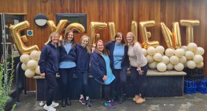 Staff members and Claire Evans, Responsible Individual at Cylch Meithrin Rhaeadr. Image Cylch Meithrin Rhaeadr
