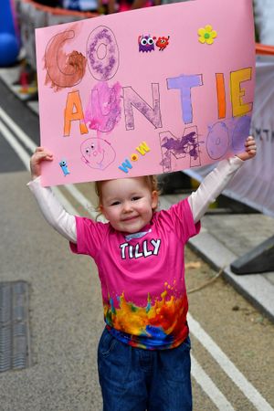 Runners were cheered on by loved ones