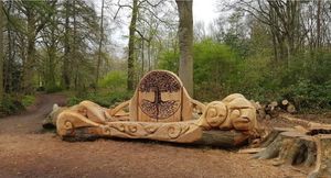 Creation of the ‘Tree of Life’ bench from a fallen Tree within Apley Woods. Picture: Telford & Wrekin Council