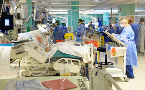 The Covid ward in ICU at New Cross Hospital, Wolverhampton