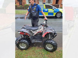 Supporting image for story: Quad bike seized in Shrewsbury and rider written up for no insurance and no licence