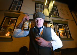 Assistant manager Nick Lavender who was taking part in the Peaky Blinders event at The White Lion Inn, Bridgnorth