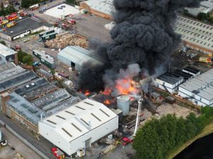 Supporting image for story: Enormous fire breaks out in West Bromwich as sky turns black with smoke