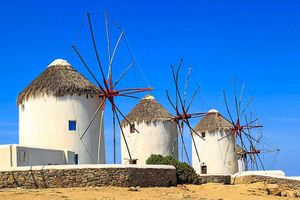 The landmark windmills of Mykonos