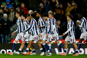 Albion celebrate Alex Mowatt's goal (Photo by Adam Fradgley/West Bromwich Albion FC via Getty Images)