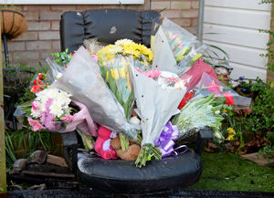 Flowers were left at the scene in the days after Mrs Hadley's death