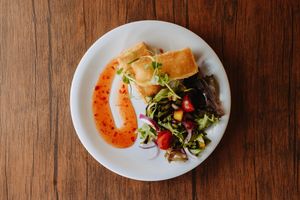  Deep Fried Brie Wedges.