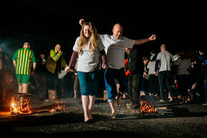 Firewalk at Black Country Living Museum in support of the Acorns Children's Hospice