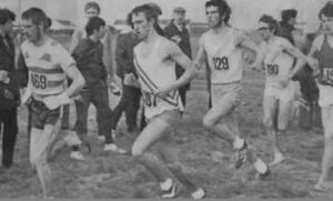 Keith in action (L) for Tipton Harriers