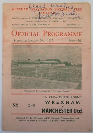 The programme signed by the Busby Babes
