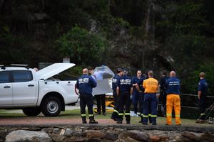 A piece of debris is recovered from the crash