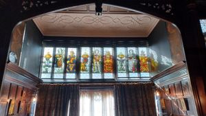 A Kempe stained glass window after renovation