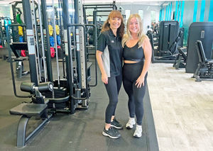 Hana Linehan (right) with her PT Di Hillier at SLT's Portway Lifestyle Centre in Oldbury