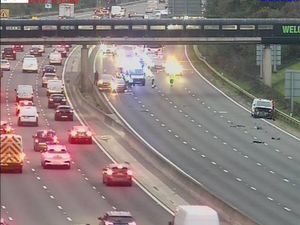 Supporting image for story: Delays and lanes closed on M6 north near Corley Services after crash