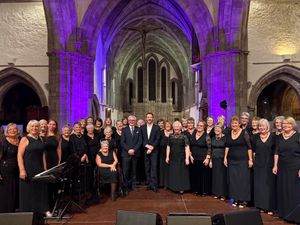 Supporting image for story: Builth Wells Ladies Choir dazzle at Brecon Cathedral with world renowned tenor Russell Watson