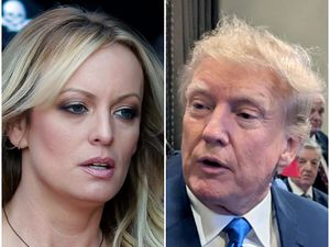 Supporting image for story: Stormy Daniels describes first meeting Trump during hush money trial