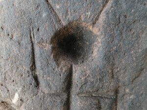 Supporting image for story: Nessglyph riddle: Boffins baffled by mystery stone found at Shropshire archaeological dig