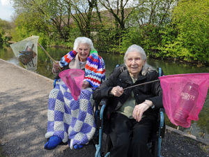 Supporting image for story: May and Sheila net piles of litter in canal clear-up