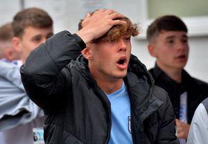 Fans at The Old Bush, Albrighton