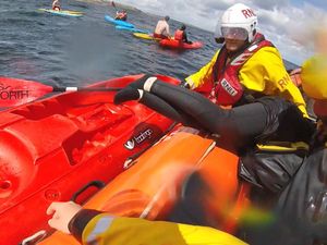 Supporting image for story: RNLI crews and lifeguards rescue 18 kayaking and paddleboarding in strong winds
