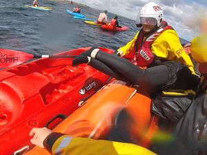 Supporting image for story: RNLI crews and lifeguards rescue 18 kayaking and paddleboarding in strong winds