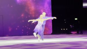The video shows the "scary" moment Christopher Dean dropped his ice skating partner Jayne Torvill during the iconic Olympic-winning Bolero routine on their UK tour