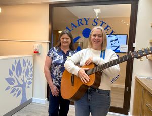 Spiritual Care Lead, Ruth Radley and Local singer, Susy Wall