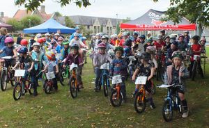 A second group of cyclists ready to tackle Builth Wells' Bike Bash
