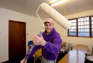 Andy Guest has started to decorate the rooms, which will be available for community use once it is able to reopen