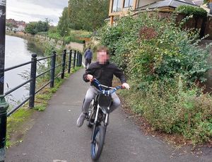 Supporting image for story: Police seek biker using Shrewsbury river tow paths as a 'race track'