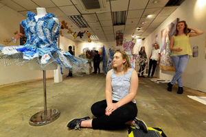 Walsall College art students showcase their work in the Old Square Shopping Centre with a pop up store. Pictured, Level 2 art and design student Ellie Kempson aged 17.