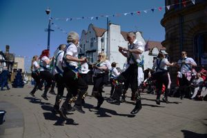Bedcote Morris performing in Stourbridge. Photo: Bedcote Morris