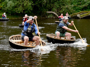 Supporting image for story: Ironbridge festival off to splashing start with return of Severn Coracle Regatta