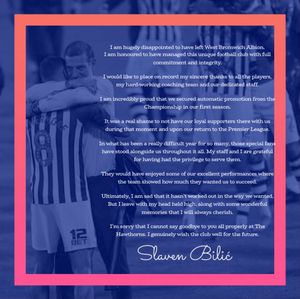 Full Bilic statement 