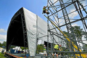 Supporting image for story: Stage taking shape for Blondie and Paloma