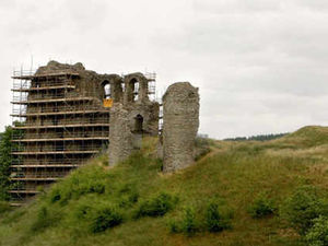 Supporting image for story: Questions over when Clun Castle work will finish