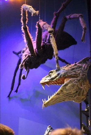 Students got to see some of the props used in the movies.