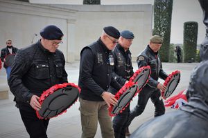 Wreaths were laid by members of the services. Photo: National Memorial Arboretum 