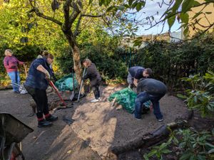 Volunteers work to transform Telford Town Park.