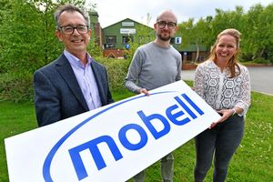King's Award for Enterprise winner Mobell Communications Ltd, Hednesford. Left, Vince Owen, Josh Dipple and Tracey Lockley.