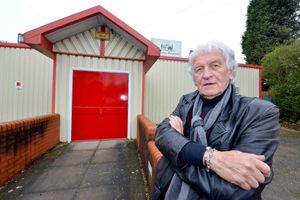 Temporary chairman Pete Smith outside the Grange Playhouse