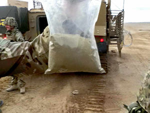 A sample of the hashish that was seized by 3Mercian Warriors