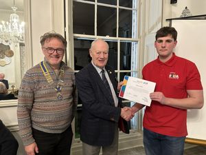 L-R Steve Jerman, Paul Crosby & Rob Liddiatt with the RYLA award for 2025