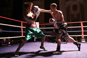 Blow by blow - Lee Glover threw the kitchen sink at Chris Adaway over eight rounds to try and force the stoppage.