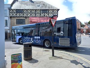 A park and ride bus service runs in Ludlow. Picture: LDRS