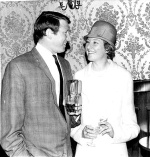Susan and Peter's wedding day in May 1967 in Wolverhampton, when she was aged 28