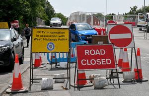 Roadworks in Willenhall
