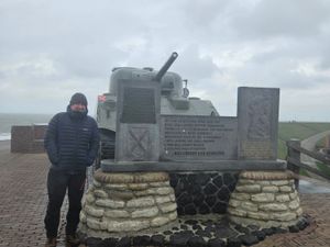 Supporting image for story: Army reservist visits Dutch battlefield where grandfather fought Nazis
